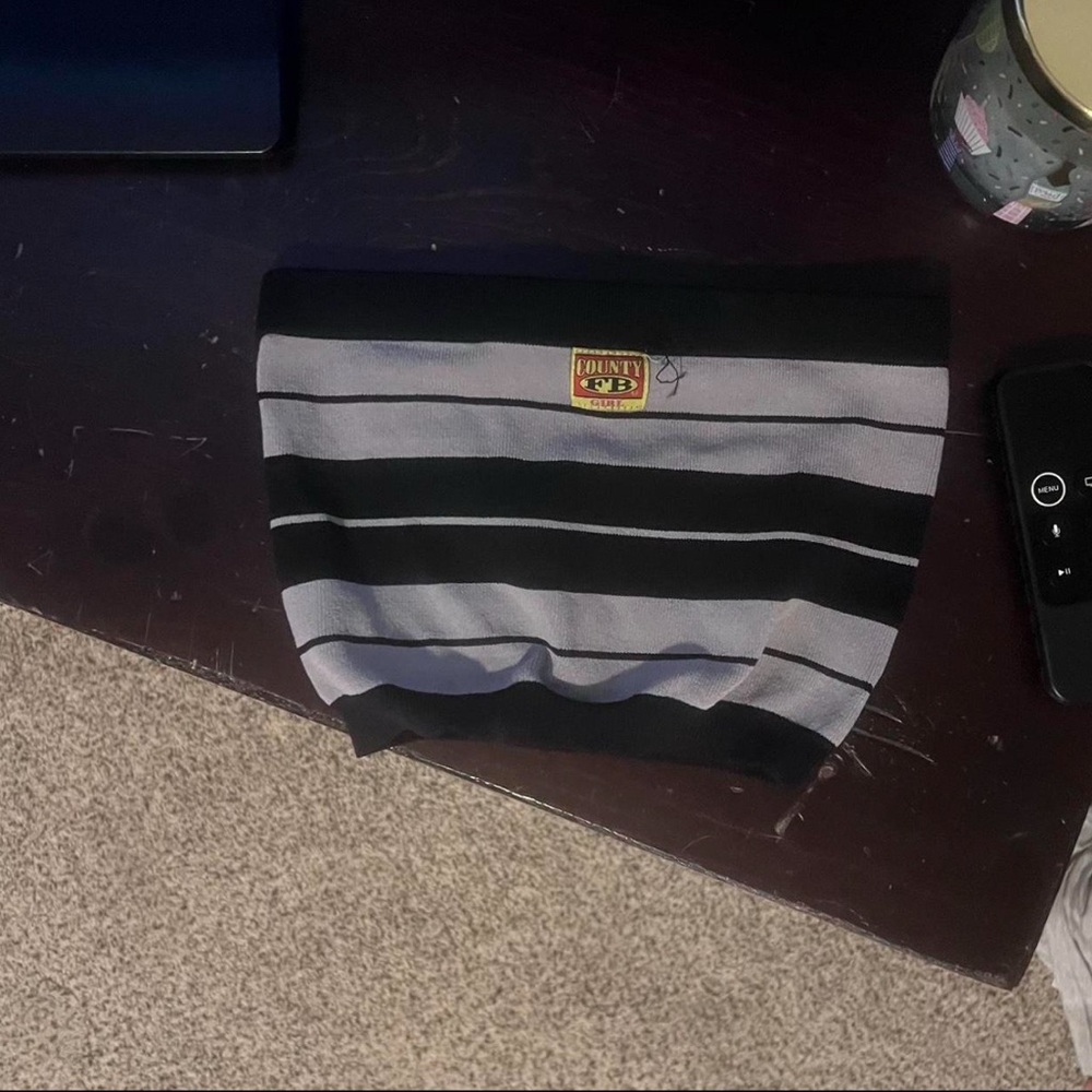Fb county Charlie Brown tube top blacks and grey size small